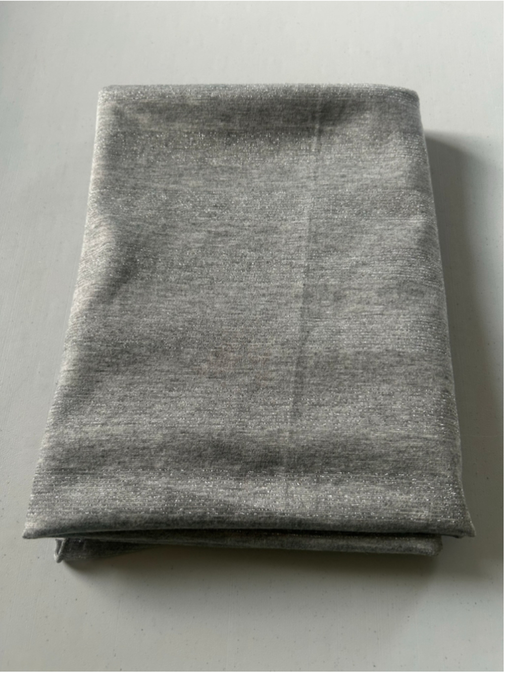 🔥3 for $40🔥 Fabric: 1 year Grey Silver Metallic Stipend Stretch Fabric